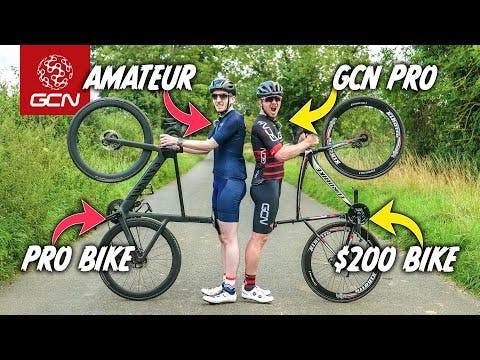 Amateur On A $10,000 Bike Vs GCN On A $200 Bike!